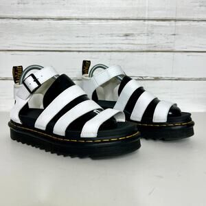 Dr. Martens Blaire White Leather Sandal Shoe Size 9